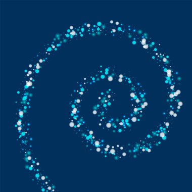 Güzel yağan kar Spiral ile derin mavi arka plan vektör üzerinde güzel yağan kar