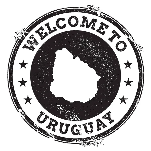 Vintage pass Välkommen stämpel med Uruguay karta Grunge gummistämpel med Välkommen till Uruguay text — Stock vektor