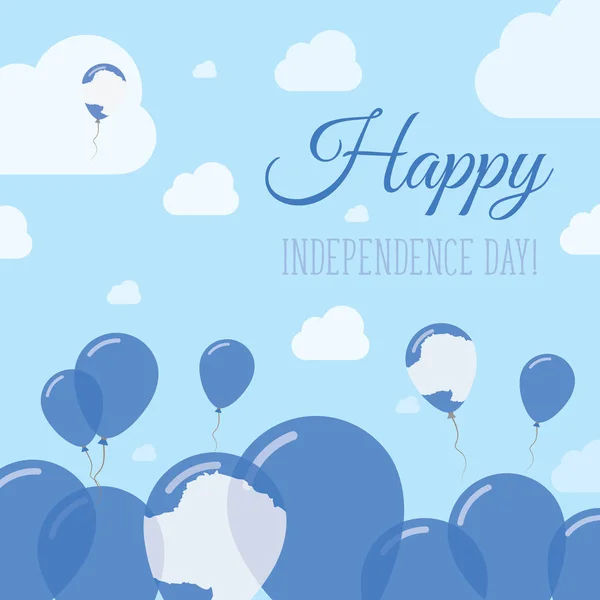Antarctica Independence Day Flat Patriotic Design Antarctica Flag Balloons Happy National Day — Stock Vector