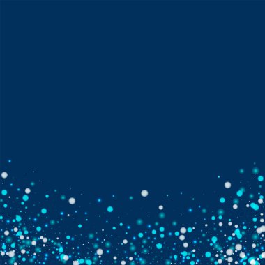 Derin mavi arka plan vektör üzerinde güzel yağan kar ile güzel düşen kar soyut alt