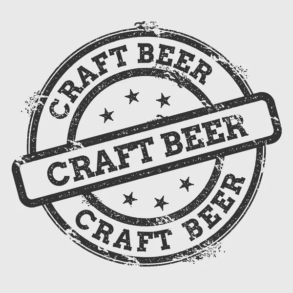 Zanaat bira lastik damgası izole Grunge beyaz arka plan üzerinde metin mürekkep dokulu yuvarlak mühür ve