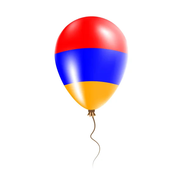 Balão da Armênia com bandeira Balão de ar brilhante no país Cores nacionais Bandeira do país Borracha — Vetor de Stock