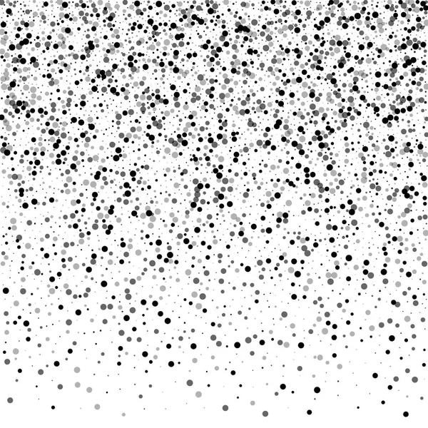 흰색 배경 벡터 일러스트 레이 션에 짙은 검은 점 들으로 빽빽한 검은 점 최고 그라데이션 — 스톡 벡터