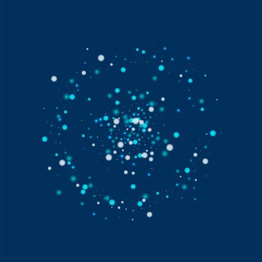 Güzel düşen kar çift ile küçük daire koyu mavi zemin üzerine güzel yağan kar