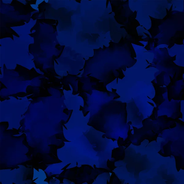 Тёмно-синий акварельный фон Симметричный абстрактный темно-синий акварельный рисунок — стоковый вектор