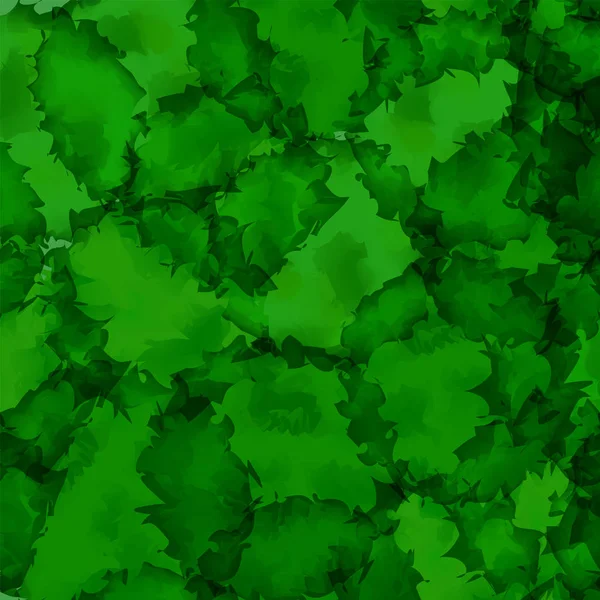 Sötét zöld akvarell háttér hipnotikus absztrakt sötét zöld akvarell textúra mintázat — Stock Vector
