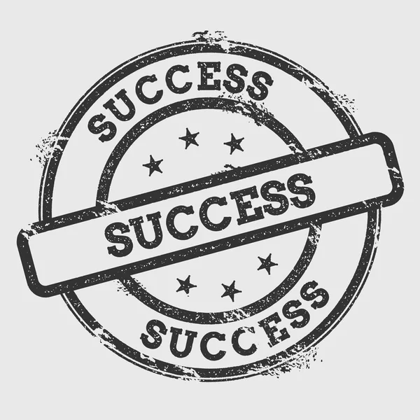 Başarı lastik damgası izole Grunge beyaz arka plan üzerinde metin mürekkep dokulu yuvarlak mühür ve