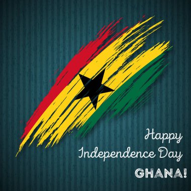 Gana Bağımsızlık günü vatansever tasarım etkileyici fırça darbesi kara günü ulusal bayrak renklerde