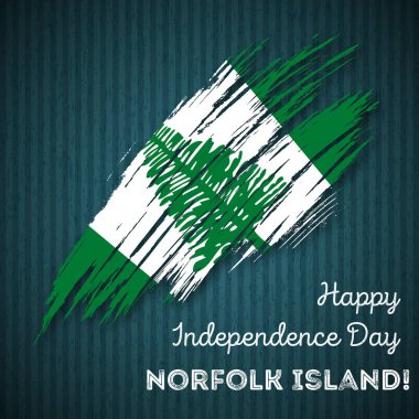 Norfolk Adası Bağımsızlık günü vatansever tasarım etkileyici fırça darbesi ulusal bayrak renk