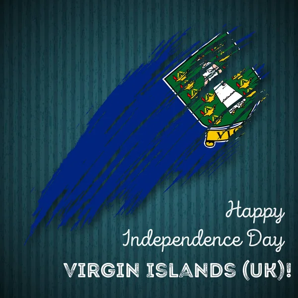 Virgin Adaları İngiltere'de Bağımsızlık günü vatansever tasarım etkileyici fırça darbesi ulusal bayrak