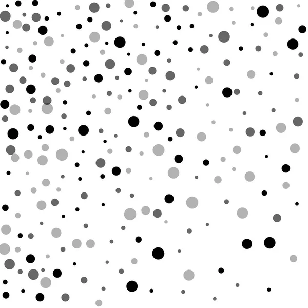 Puntini neri casuali Dispersione astratta con puntini neri casuali su sfondo bianco Illustrazione vettoriale — Vettoriale Stock