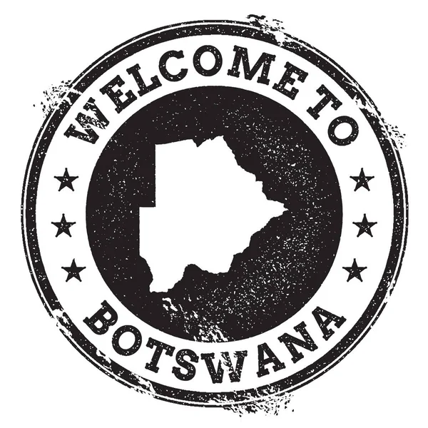 Vintage pass Välkommen stämpel med Botswana karta Grunge gummistämpel med Välkommen till Botswana text — Stock vektor