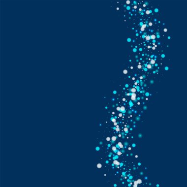 Derin mavi arka plan vektör üzerinde güzel yağan kar ile güzel düşen kar doğru dalga