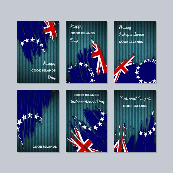 Cook Adaları vatansever kartları Milli Günü ifade fırça darbesi ulusal bayrak renk için