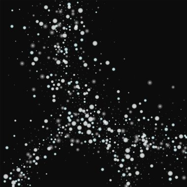 Siyah arka planda vektör güzel yağan kar ile soyut güzel yağan kar daireler