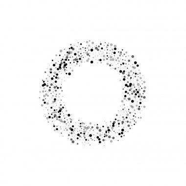 Yoğun siyah noktalar Smal simit beyaz arka planda vektör çizim yoğun siyah noktalı