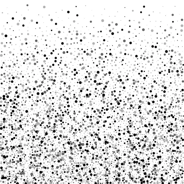Pois noirs denses Gradient inférieur avec des points noirs denses sur fond blanc Illustration vectorielle — Image vectorielle