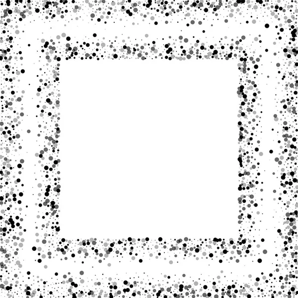 Yoğun siyah noktalar kare kare yoğun siyah noktalar ile vektör beyaz arka plan üzerinde dağınık