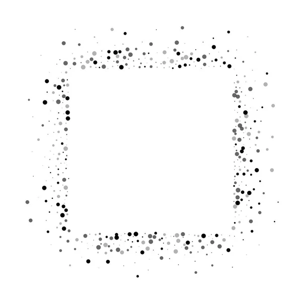 Щільні чорні крапки квадратний абстрактних безлад з щільною чорні крапки на білому тлі вектор — стоковий вектор