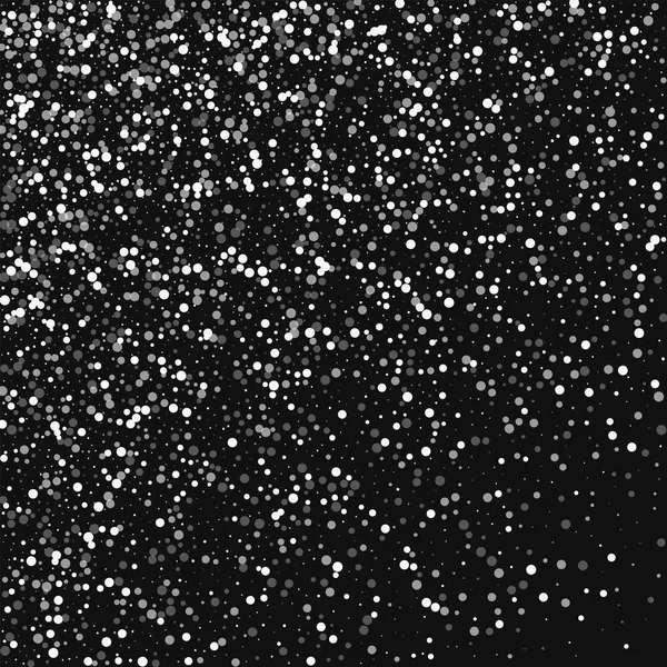 Cascata casuale puntini bianchi Astratto scatter con casuali puntini bianchi che cadono su sfondo nero — Vettoriale Stock