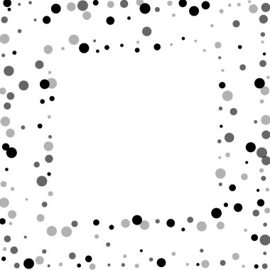 Rasgele siyah noktalar kare kare rasgele siyah noktalar ile vektör beyaz arka plan üzerinde dağınık