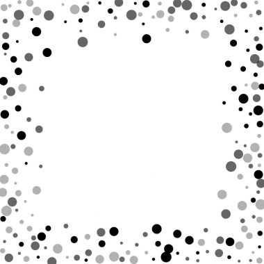 Beyaz arka planda vektör çizim rastgele siyah noktalar ile rasgele siyah noktalar kaotik sınır