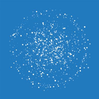 Rasgele düşen beyaz nokta çift daire rasgele düşen beyaz nokta üzerinde mavi arka plan vektör