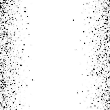 Beyaz arka planda vektör çizim yoğun siyah noktalar ile yoğun siyah noktalar dağınık sınır