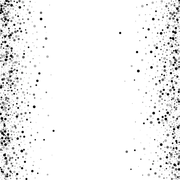 Beyaz arka planda vektör çizim yoğun siyah noktalar ile yoğun siyah noktalar dağınık sınır — Stok Vektör