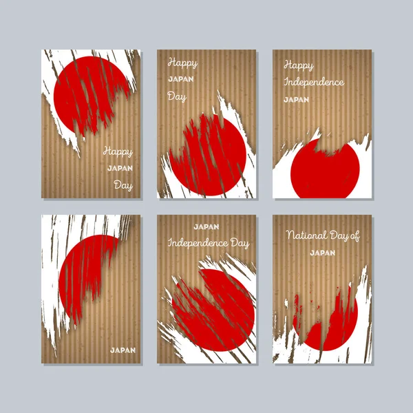 Japonya Ulusal gün ifade fırça darbesi kraft ulusal bayrak renk için vatansever kartları