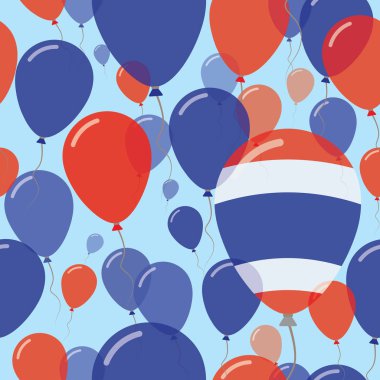Tayland ulusal gün düz Seamless Modeli kutlama balonları Tay bayrak renkleri uçan