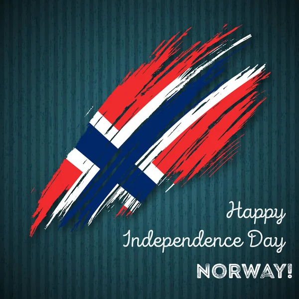Norveç Bağımsızlık günü vatansever tasarım etkileyici fırça darbesi kara günü ulusal bayrak renklerde