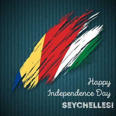 Seyşeller Bağımsızlık günü vatansever tasarım etkileyici fırça darbesi ulusal bayrak renk
