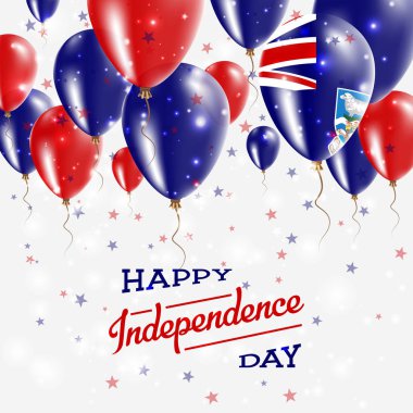 Falkland Adaları Malvinas vektör vatansever Poster Bağımsızlık günü afişini parlak renkli ile