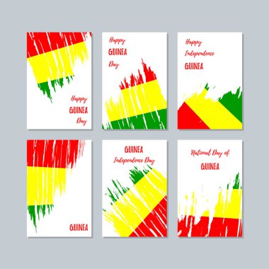 Gine vatansever kartları Milli Günü ifade fırça darbesi beyaz Milli bayrak renk için
