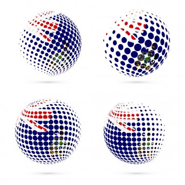 Sgssi yarı ton bayrak vatansever vektör tasarım 3d noktalı resim küre Sgssi ulusal bayrak renkleri ayarla.