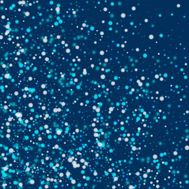 Güzel yağan kar soyut karışıklık ile derin mavi arka plan vektör üzerinde güzel yağan kar