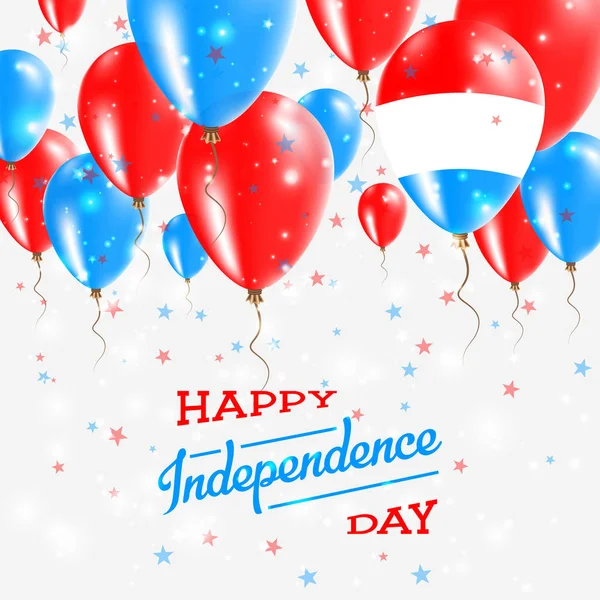 Affiche patriotique du Luxembourg vectoriel Independence Day Placard avec des ballons colorés lumineux de — Image vectorielle
