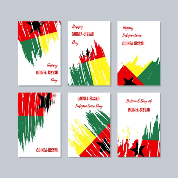 Guineabissau vatansever kartları Milli Günü ifade fırça darbesi ulusal bayrak renk için