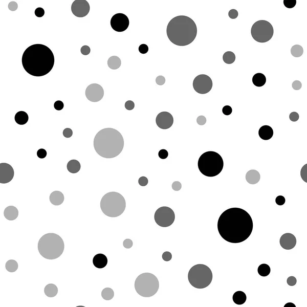 Pois noirs motif sans couture sur fond blanc Charmant textile classique à pois noirs — Image vectorielle