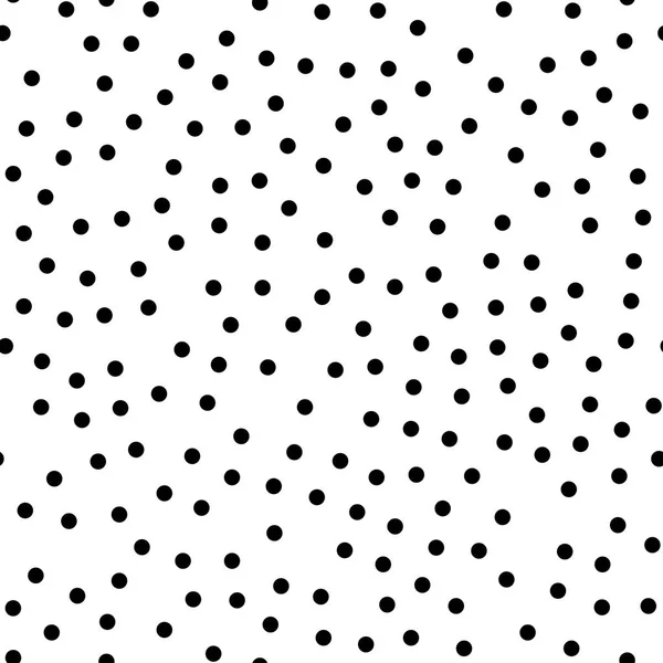 Чорний горошок безшовні малюнок на білому тлі незвичайні класичний чорний горошок текстильні — стоковий вектор