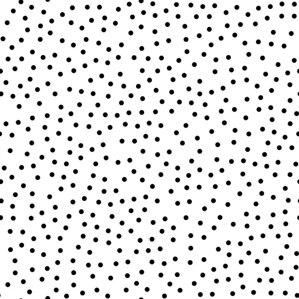 Pois noirs motif sans couture sur fond blanc Mignon motif textile classique à pois noirs — Image vectorielle