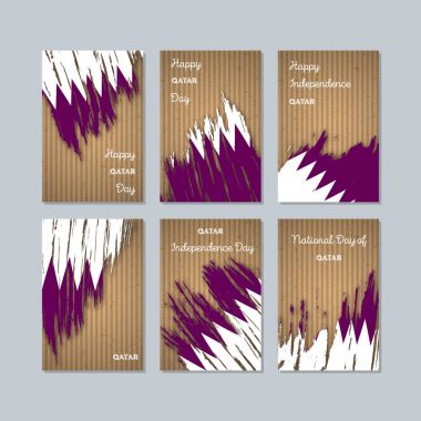 Milli Günü ifade fırça darbesi kraft ulusal bayrak renk katar vatansever kartları