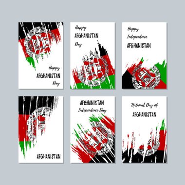 Afganistan vatansever kartları Milli Günü ifade fırça darbesi ulusal bayrak renk için