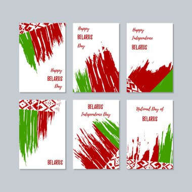 Beyaz Rusya Ulusal gün ifade fırça darbesi beyaz Milli bayrak renk için vatansever kartları