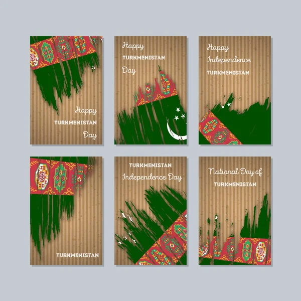 Türkmenistan vatansever kartları Milli Günü ifade fırça darbesi ulusal bayrak renk için