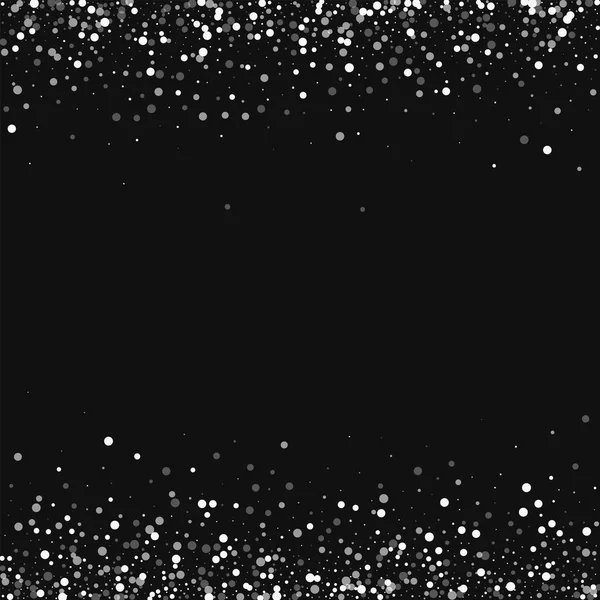 Siyah arka planda vektör rasgele düşen rasgele düşme ile beyaz noktalar sınırları beyaz noktalar