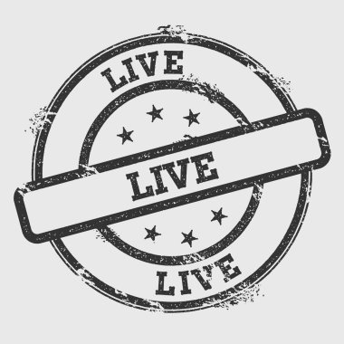 Canlı pencere boyutu izole Grunge beyaz arka plan üzerinde metin mürekkep dokulu yuvarlak mühür ve