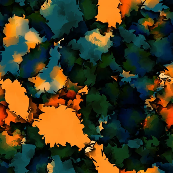 Orange grön blå vattenfärg textur fina abstrakta orange grön blå vattenfärg bakgrundsstruktur — Stock vektor