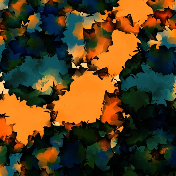Pomarańczowy zielony niebieski akwarela tekstury tło piękny Abstrakcja pomarańczowy zielony niebieski akwarela — Wektor stockowy
